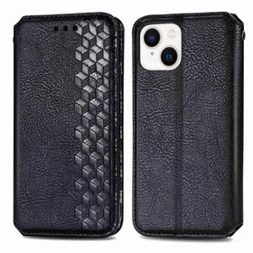 Nahkakotelo Rhombus Imprint Etui för iPhone 14 Plus