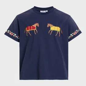 Found Embroidered Horse Equine T-shirt (Femme)