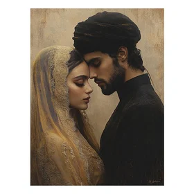 UN Jour Désert Tableau Couple Orient Alu Dibond 100x75