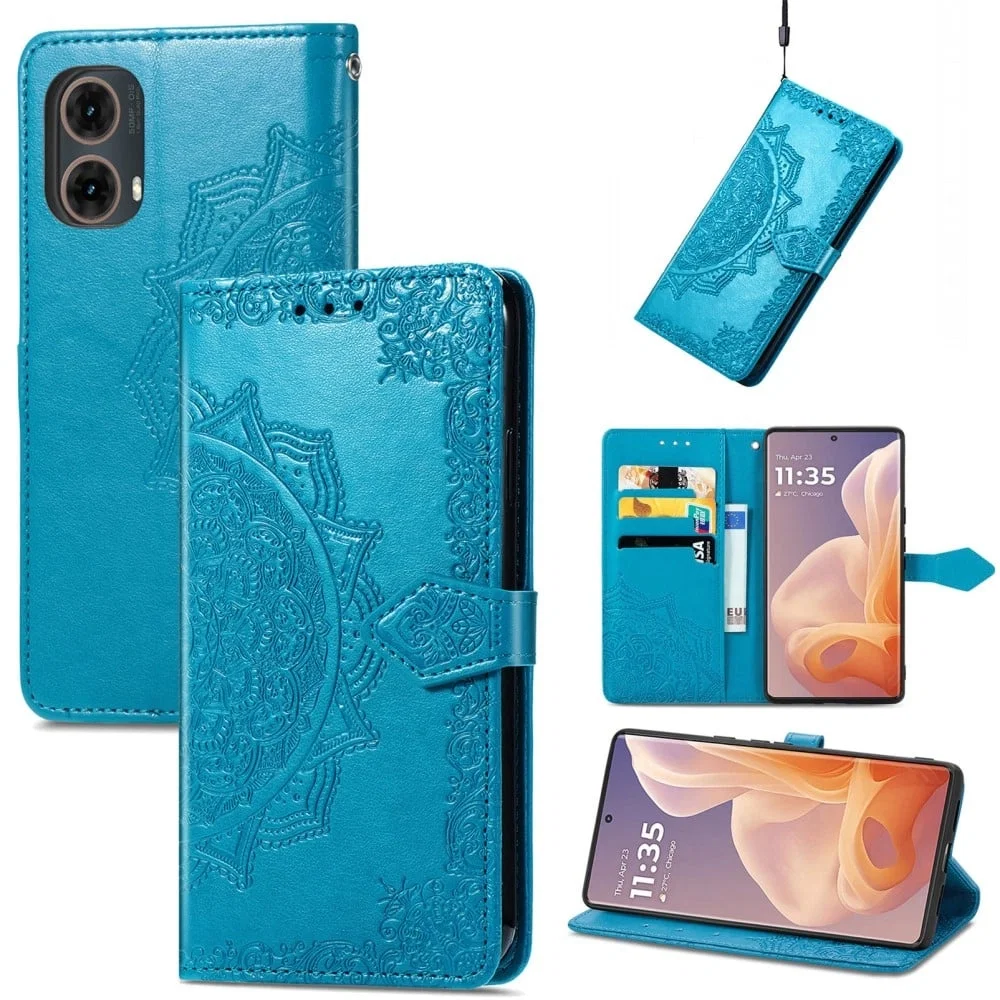 Mandala Leather Case for Motorola Moto G85