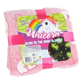 Unico Glow In The Dark Fleece Tæppe 100x150cm
