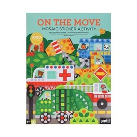 Petit Collage On The Move Mosaic Sticker Book 9781797241616
