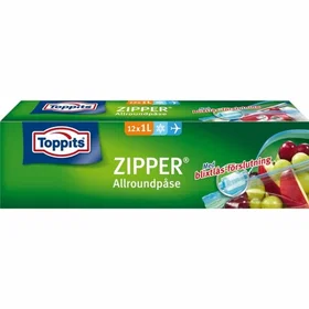 Toppits 1L Matförvaringspåsar 12-Pack 191301