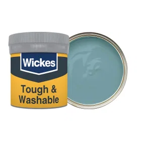 Wickes Tough & Washable Emulsion Paint Ostrich Egg Blue 0.05L