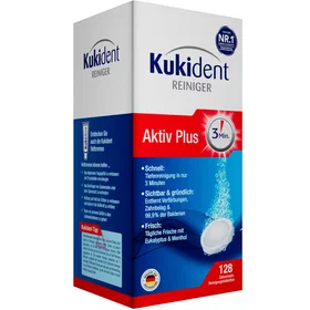 Kukident Aktiv Plus Tandrensningstabletter 124pcs