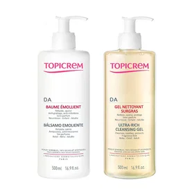 Topicrem Da Protect Baume Emollient + Gel Nettoyant Gave Sæt (500ml, 500ml)