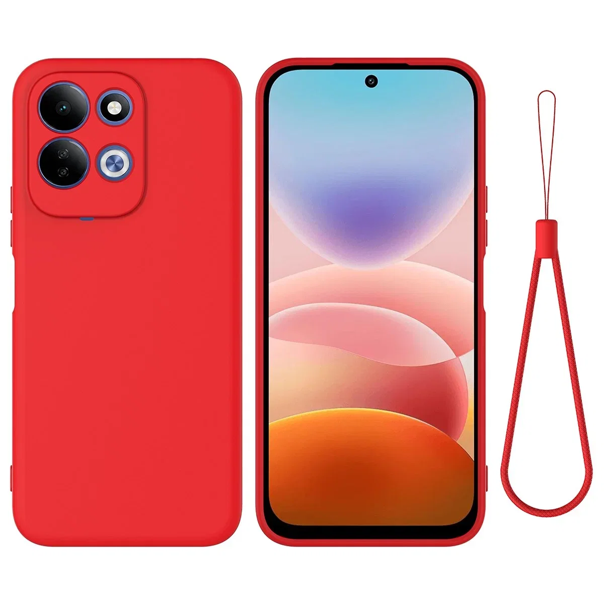 Eiderwood Silicone Case With Strap For Xiaomi Redmi 17
