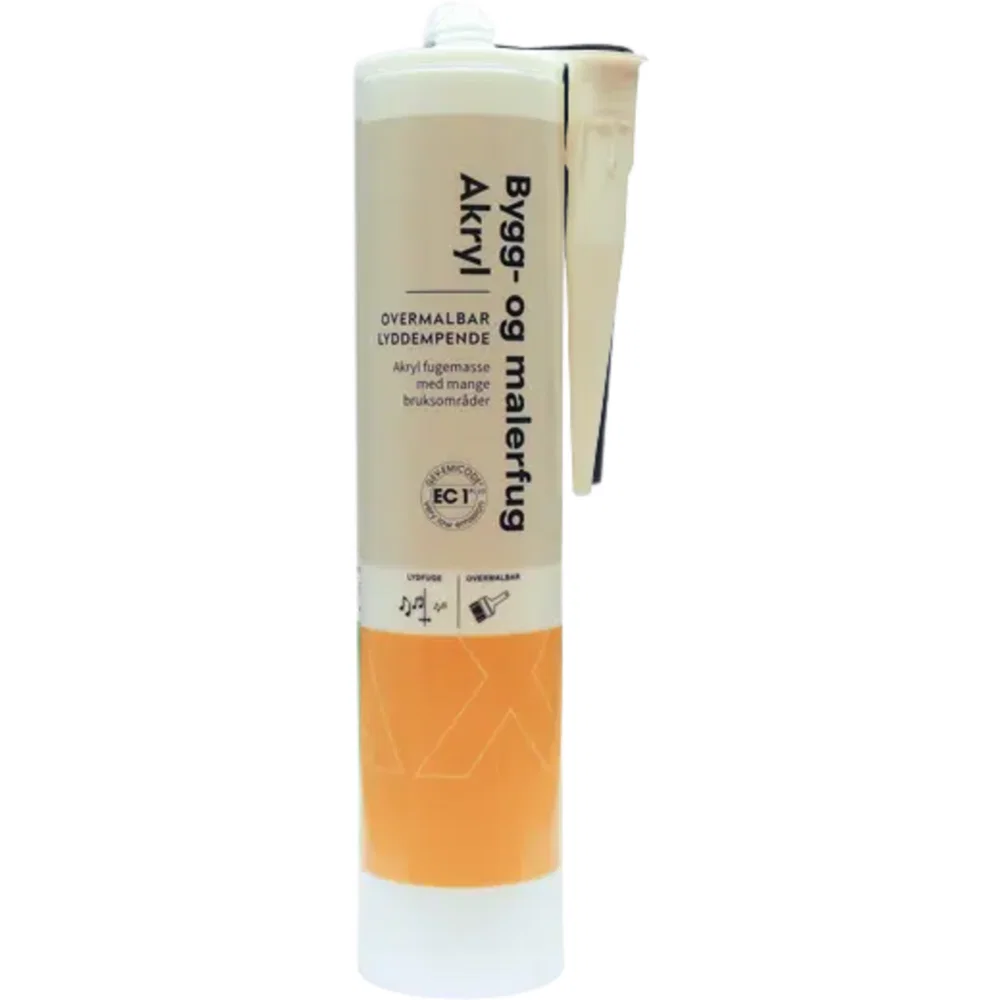 MAX Bygg-malerfug Hvit Putty 300ml