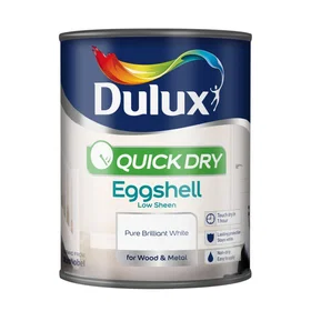 Dulux Quick Dry Eggshell Paint White 0.75L