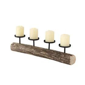 Boltze Ljusstake Tempe 4-pack L 51 cm material: eukalyptus, trä 4221300