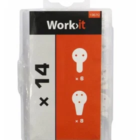 Work>it Concrete Wall Hook Set All Grey 14pcs
