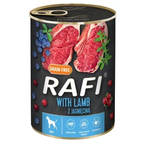 Rafi Foderbeholder Lam Blåbær Kirsebær 400g