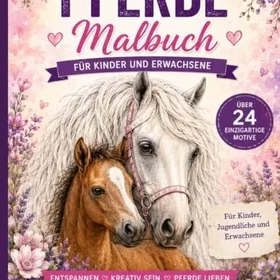 Pferdemalbuch Pferde Malbuch Färgläggningsbok för barn och vuxna