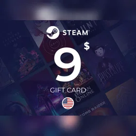 Steam Wallet Presentkort 9 USD