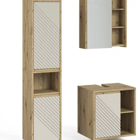 Vicco 61297 Bathroom Furniture Set Artisan Oak 60 cm