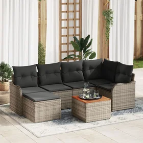 vidaXL Garden Sofa Set with Storage 7 Pieces 3356144