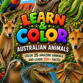 Australian Learn & Color: Animals Färgläggningsbok