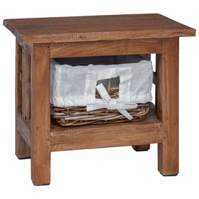 vidaXL Side Table Brown Solid Mahogany 38 x 28 x 35 cm MPN 42012405