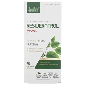 Medica Herbs Resveratrol Forte 250mg 40 Capsules