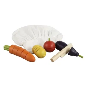 Primi Passi Ensemble de découpe de légumes en bois