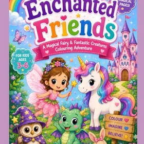 Enchanted Friends A Magical Fairy & Fantastic Creatures Färgläggningsbok