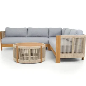 Homifab Ensemble de jardin d'angle 5 Pièces
