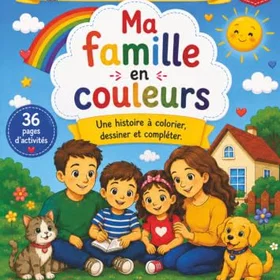 Ma Famille En Couleurs Färgläggningsbok