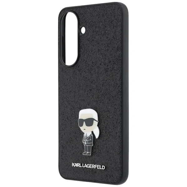 Karl Lagerfeld Fixed Glitter Ikonik Logo Metal Pin Case for Samsung Galaxy A57 5G
