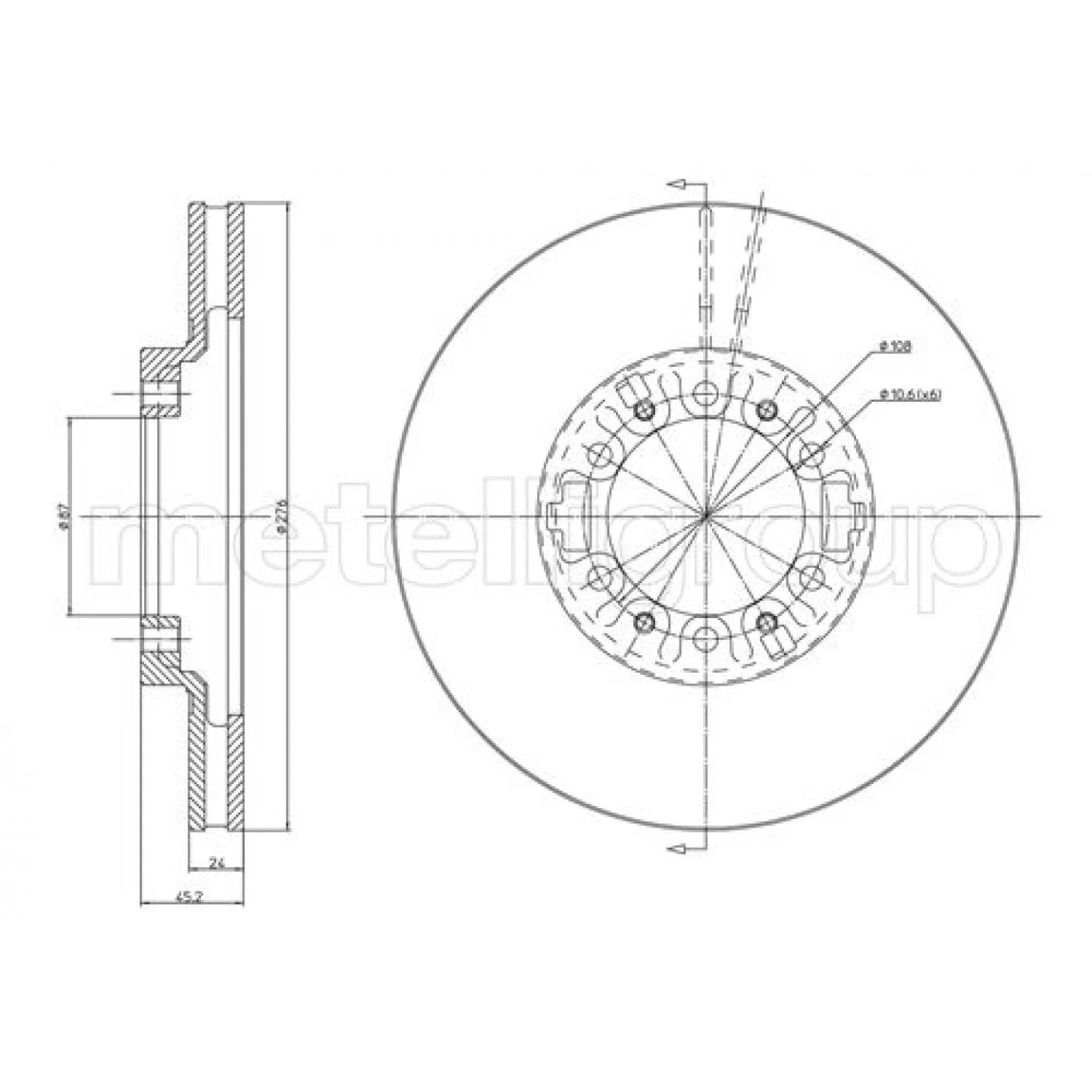 Metelli Brake Disc 23-0463