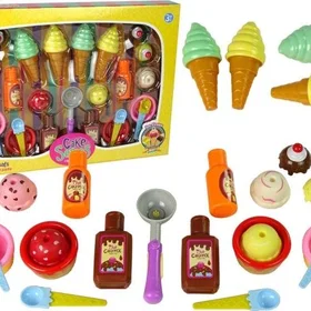 Lean Toys Cupcakes og is sett Leksaksmat