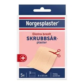 Norgesplaster Skrubbsårplaster Plaster 8x10cm 5 stk