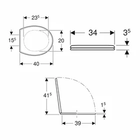 Geberit Bambini Toalettsete Hvit 6194001