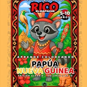 Los Viajes De Rico El Mapache Oceanía Vol. 3 Färgläggningsbok för barn