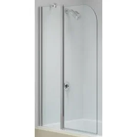 Nexa By Merlyn Easy-Fit Folding Curved Bath Screen Chrome 1500x900mm