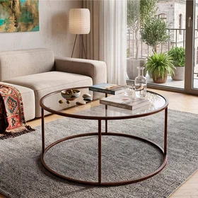Hanah Home Sofabord Celyra Jern|Glas
