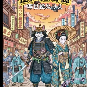 江戸猫奇譚 浮世絵ぬりえ Färgläggningsbok
