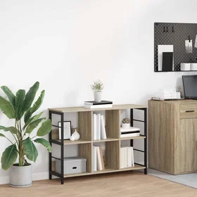 vidaXL Sonoma Oak Bookcase 102x32x72.5cm