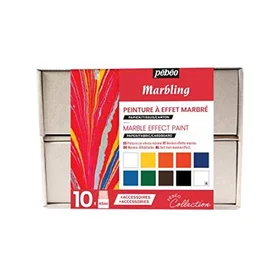 Pebeo Coffret Collection Marbling Paint 10x45ml