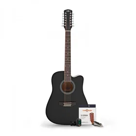 Gear4music Dreadnought 12 String Acoustic Guitar & Accessory Pack