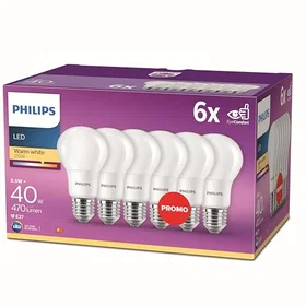 Philips 929001234297 A60 2700K 470lm 5.5W 6-pack