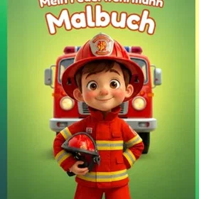 Mein Feuerwehrmann- Malbuch Färgläggbok för barn