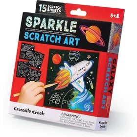 Crocodile Creek Space Sparkle Scratch Art Set 732396753511