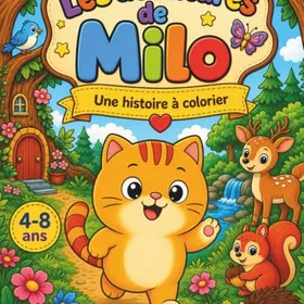 Les aventures de Milo Färgläggningsbok för barn