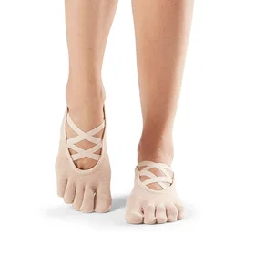 ToeSox Grip Full Toe Elle Korte Sokker 2-pack (Dame)