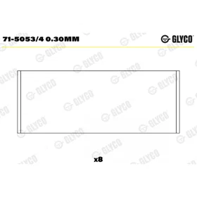 GLYCO Lagerbussning 71-5053/4 0.30mm