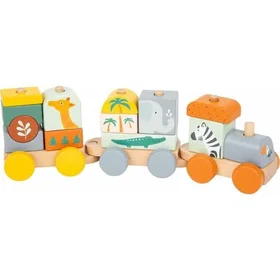 Small Foot Safari Wooden Train and Stacking Game
