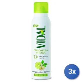 Vidal Bergamot & Ginger Spray Deodorant 150ml