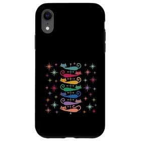 Lux-Case iPhone Xr pattern printing case Flower and Cat Flerfärgad