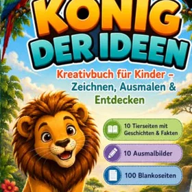 König der Ideen Das große A4 Zeichenbuch für Kinder Färgbok
