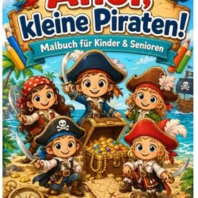 Ahoi! Ahoi, Kleine Piraten! Färgläggbok för barn & seniorer
